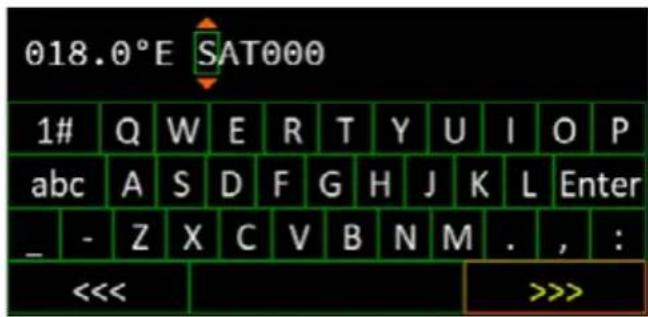 018.0°E SAT000 1# Q W E R T Y U I O P abc A S D F G H J K L Enter - Z X C V B N M . , : <<>