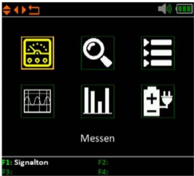 F1: Signalton F2: F3: F4: Messen