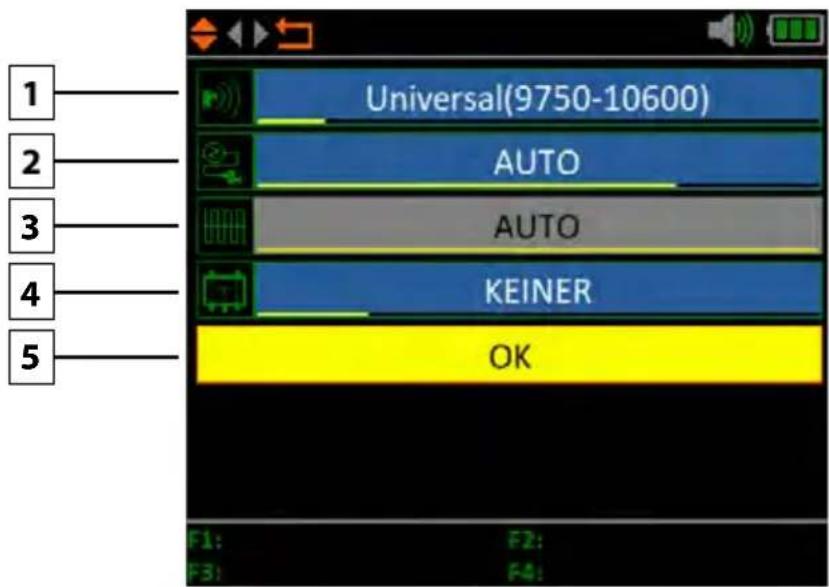 1 2 3 4 5 Universal(9750-10600) AUTO AUTO KEINER OK F1: F2: F3: F4: