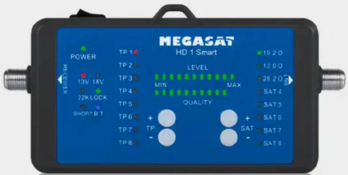MEGASAT HD 1 Smart POWER TP 1 13V 18V 22KLOCK SHORT BT RECEIVER TP 2 TP 3 TP 4 TP 5 TP 6 TP 7 TP 8 LEVEL MIN MAX QUALITY 19.2 D 13.0 D 28.2 D SAT 4 SAT 5 SAT 6 SAT 7 SAT 8
