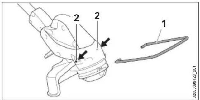 STIHL FSA 30 - Zamontować element dystansowy - 1