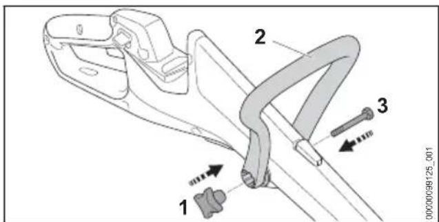 STIHL FSA 30 - Ataşarea mânerului circular - 1