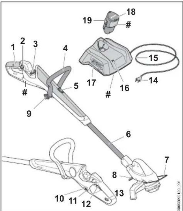 STIHL FSA 30 - Motocoasă, accumulator și încărcător - 1