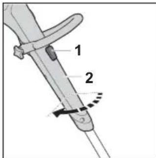 STIHL FSA 30 - Modificarea motocoasei într-un tăietor de margini - 1