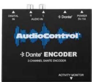 DIGITAL IN R AUDIO IN Dante® POWER SV/TA Audiocontrol Dante® ENCODER 2-CHANNEL DANTE ENCODER ACTIVITY MONITOR
