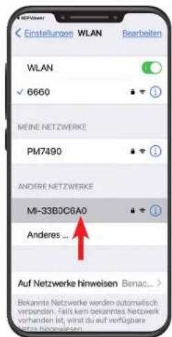 Einstellungen WLAN Bearbeiten WLAN ✓ 6660 MEINE NETZWERKE PM7490 ANDERE NETZWERKE MI-33BDC6A0 Anderes ... Auf Netzwerke hinweisen Benac... Bekannte Netzwerke werden automatisch verbunden. Falls kein bekanntes Netzwerk vorhanden ist, wird du auf verfügbare unter hingelassen.