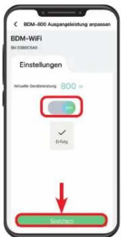BDM-800 Ausgangsleistung anpassen BDM-WiFi SH 3380CSA0 Einstellungen Aktuelle Bestörsleistung 800 90% Erfolg Seichem