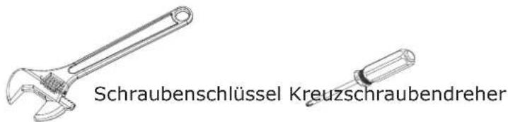 Schraubenschlüssel Kreuzschraubendreher