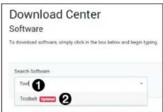 Download Center Software To download software, simply click in the box below and begin typing. Search Software Tool ① Toolset ②
