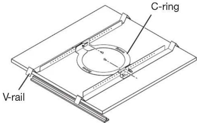 C-ring V-rail
