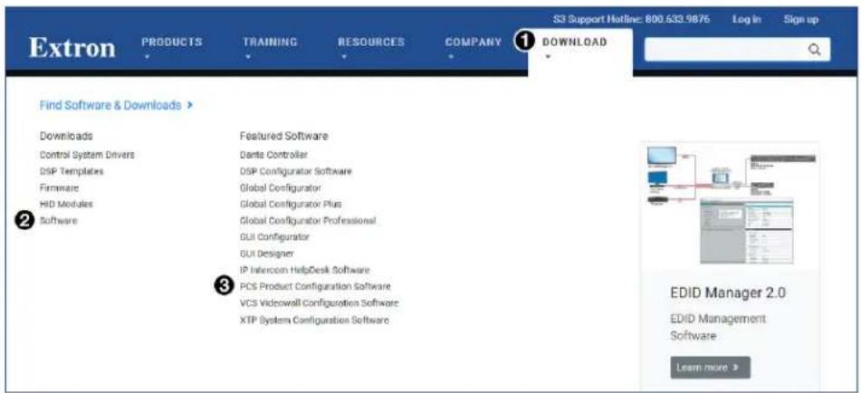 Extron PRODUCTS TRAINING RESOURCES COMPANY 1 DOWNLOAD Find Software & Downloads > Downloads Control System Drivers DSP Templates Firmware HID Modules Software Featured Software Dante Controller DSP Configurator Software Global Configurator Global Configurator Plus Global Configurator Professional GUI Configurator GUI Designer IP Intercom HelpDesk Software PCS Product Configuration Software VCS Videowall Configuration Software XTP System Configuration Software EDID Manager 2.0 EDID Management Software Learn more >