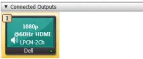Connected Outputs 1080p @60Hz HDMI LPCM-2Ch Dell