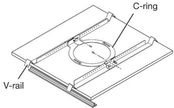 C-ring V-rail