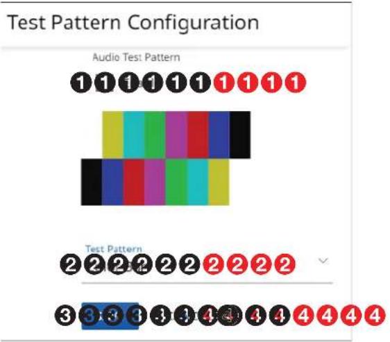 Test Pattern Configuration Audio Test Pattern 1 1 1 1 1 1 1 1 1 2 2 2 2 2 2 2 2 2 3 3 3 3 3 4 4 4 4 4 4