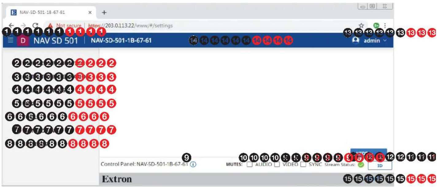 NAV-SD-501-1B-67-61 Not secure | https://203.0.113.22/www/#/settings D NAV SD 501 NAV-SD-501-1B-67-61 admin 2 2 2 2 2 2 2 2 3 3 3 3 3 3 3 3 4 4 4 4 4 4 4 4 4 5 5 5 5 5 5 5 5 5 6 6 6 6 6 6 6 6 6 7 7 7 7 7 7 7 7 7 8 8 8 8 8 8 8 8 Control Panel: NAV-SD-501-1B-67-61 i MUTES: AUDIO VIDEO SYNC Stream Status: ID Extron