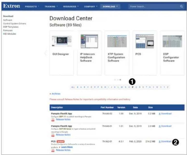 Download Software Control System Drivers DSP Templates Firmware HID Modules Download Center Software (89 files) GUI Designer IP Intercom HelpDesk Software XTP System Configuration Software PCS DSP Configurator Software ALL # A B C E F G H I J R L M N O P O R S T U V W Y Z 1 Archives Please consult Release Notes for important compatibility information and history Description Part Number Version Data Size Panopto FlexiS App 79-646-02 1.00 Dec. 9, 2018 0.2 MB Download Configure SUP 323 to publish recordings to Panopto Release Notes Panopto FlexiS App 79-646-01 1.01 Dec. 9, 2019 2.0 MB Download Configure SUP 323 based to import schedules and publish recordings to Panopto Release Notes PCS Download 79-562-01 4.5.1 Feb. 3, 2020 214.2 MB Download Product Configuration Software for a variety of availability products → Learn More Release Notes