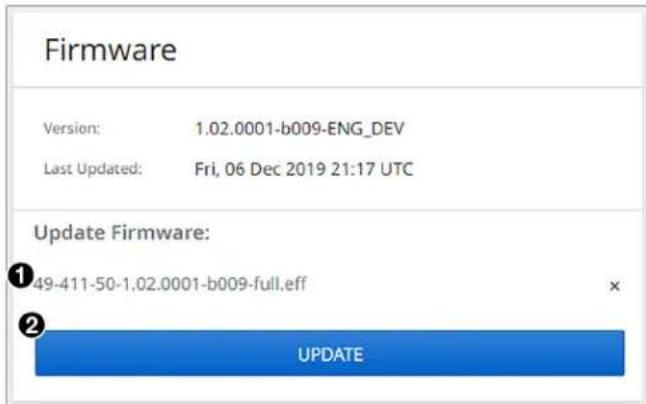 Firmware Version: 1.02.0001-b009-ENG_DEV Last Updated: Fri, 06 Dec 2019 21:17 UTC Update Firmware: ①49-411-50-1.02.0001-b009-full.eff ②UPDATE