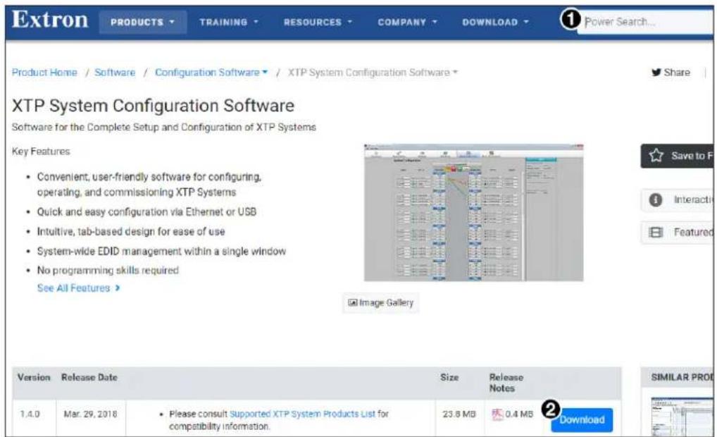 Extron PRODUCTS TRAINING RESOURCES COMPANY DOWNLOAD Power Search... Product Home / Software / Configuration Software XTP System Configuration Software Share XTP System Configuration Software Software for the Complete Setup and Configuration of XTP Systems Key Features • Convenient, user-friendly software for configuring, operating, and commissioning XTP Systems • Quick and easy configuration via Ethernet or USB • Intuitive, tab-based design for ease of use • System-wide EDID management within a single window • No programming skills required See All Features > Image Gallery Version Release Date Size Release Notes SIMILAR PRO 1.4.0 Mar. 29, 2018 • Please consult Supported XTP System Products List for competitability information. 23.8 MB 0.4 MB Download