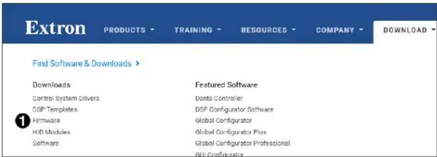 Extron PRODUCTS TRAINING RESOURCES COMPANY DOWNLOAD Find Software & Downloads > Downloads Featured Software Control System Drivers Dante Controller DSP Templates DSP Configurator Software Firmware Global Configurator HID Modules Global Configurator Plus Software.Global Configurator Professional GUL Configurator