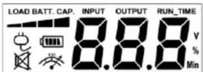 LOAD BATT. CAP. INPUT OUTPUT RUN_TIME 8.8.8 V % Min