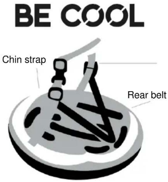 BE COOL Chin strap Rear belt