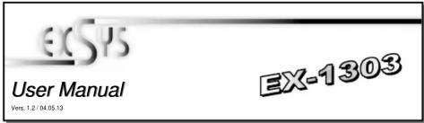 EX-SPS User Manual Vers. 1.2 / 04.05.13 EX-1303