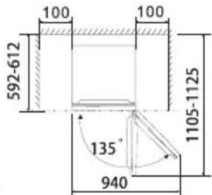 100 100 592-612 135° 940 1105-1125
