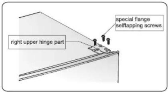 special flange selftapping screws right upper hinge part