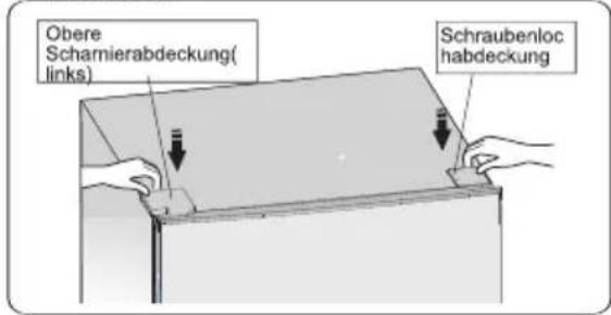 Obere Schamierabdeckung( links ) Schraubenloc habdeckung