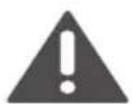 Warning sign depicting a flame symbol in yellow and black on white background