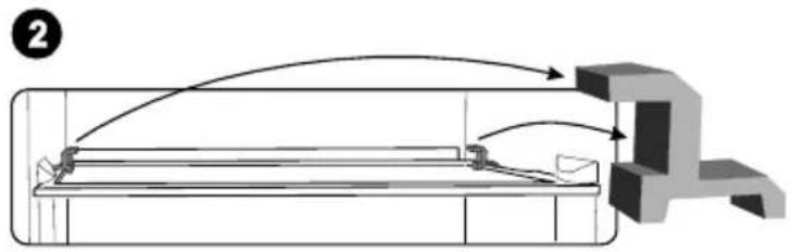 Diagram showing a mechanical or electrical component with labeled parts and directional arrows indicating flow or movement.