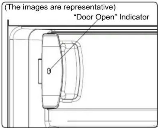 (The images are representative) "Door Open" Indicator