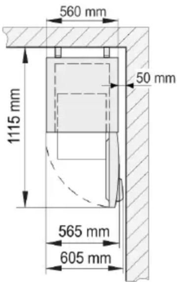 560 mm 1115 mm 50 mm 565 mm 605 mm