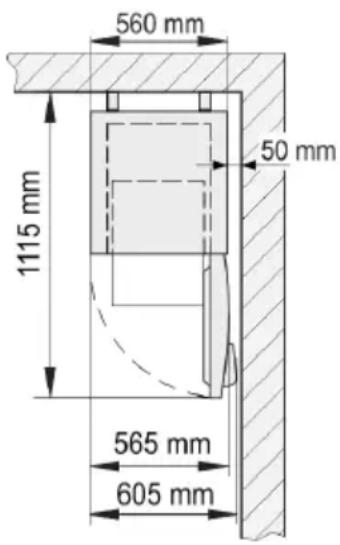 560 mm 1115 mm 50 mm 565 mm 605 mm