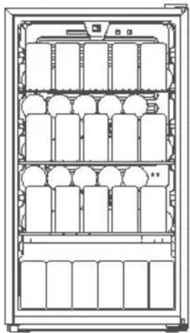 Nabo FK 9160 - Recommended layout for beverage can in the cabinet - 2