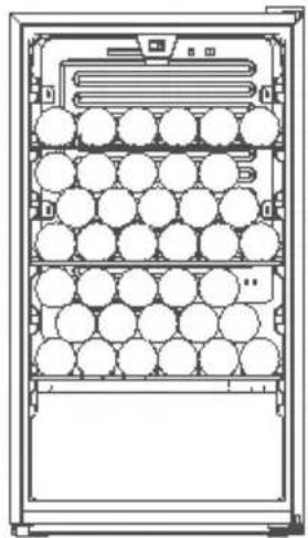 Nabo FK 9160 - Recommended layout for beverage can in the cabinet - 1