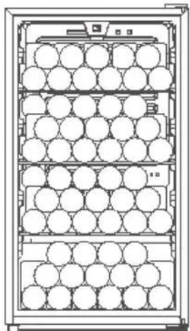 Nabo FK 9160 - Recommended layout for beverage can in the cabinet - 3