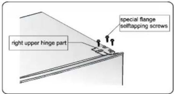 special flange selftapping screws right upper hinge part