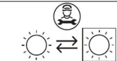 Weather icon showing sun and person with directional arrow, likely indicating solar or wind conditions
