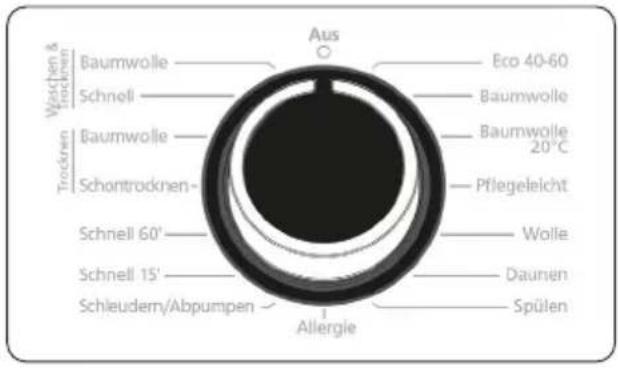 Aus Woschen & trackmen Baumwolle Schnell Trockren Baumwolle Schontrocknen- Schnell 60' Schnell 15' Schleudern/Abpumpen Allergie Eco 40-60 Baumwolle Baumwolle 20°C Pflegeleicht Wolle Daunen Spülen
