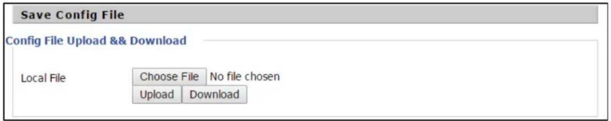 Save Config File Config File Upload && Download Local File Choose File No file chosen Upload Download