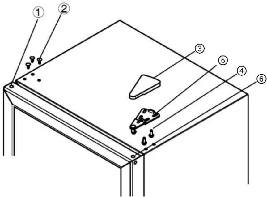 Technical diagram of a mechanical assembly with numbered components for identification