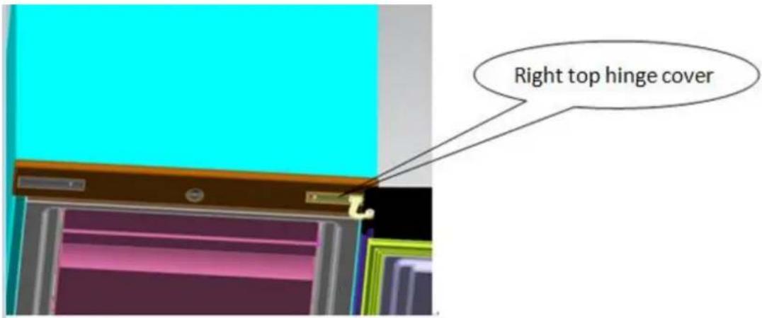 Right top hinge cover