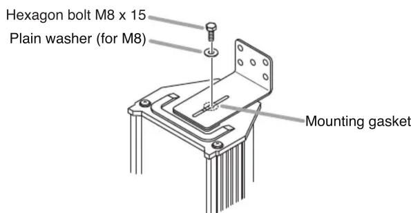 Hexagon bolt M8 x 15 Plain washer (for M8) Mounting gasket