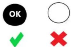 OK ○ ✓ ×