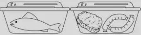Exquisit KGC231-60-E-050CB - Overview of storage recommendations for refrigerator/freezer compartment - 6