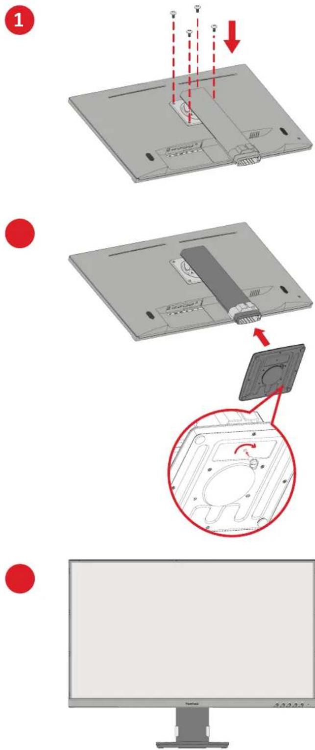 VIEWSONIC VG3208-4K - Ständer installieren - 1
