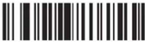 Barcode image with black and white vertical bars, no visible text or symbols beyond the pattern