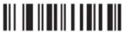 Barcode image containing machine-readable data, with vertical black bars for each digit and a small number inside the matrix.