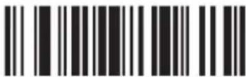 Barcode image with black and white vertical bars, no visible text or symbols beyond the pattern